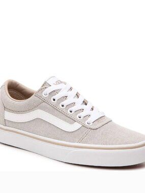 Vans Women's Beige Canvas Old Skool Sneakers